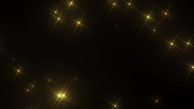 画面中央から放射状に放出される光キラキラエフェクト　金色　パーティクル　ループ処理　CG背景