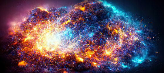 Obraz na płótnie Canvas space galaxy cosmic explosion background