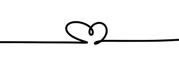 Love line drawing art banner background design vector. 