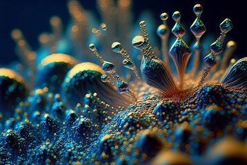 Abstract Bubbles, Microscopic Illustration, generative ai