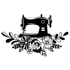 Sewing Machine Silhouette