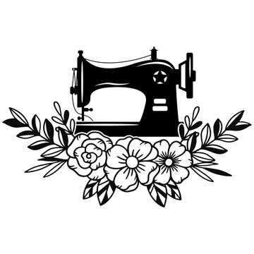 recommend clip art: Sewing Machine Silhouette