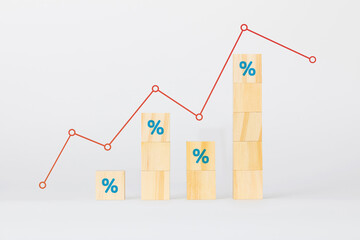Expressing financial-related concepts with wooden blocks