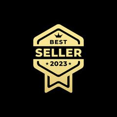 Best Seller 2023 or Elegant Best Seller 2023 Label Vector. The elegant design of the 2023 best seller label for the good selling product. This 2023 best seller label is designed to be simple elegant