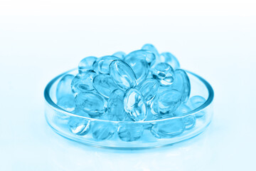 Soft gelatin capsules of essential oils.