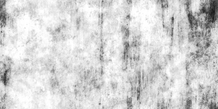 Seamless urban greyscale stained concrete or cement wall background texture. Tileable dirty distressed monochrome black and white grunge effect pattern overlay. High resolution 3D Rendering..