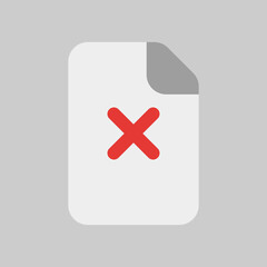 Obraz premium Remove file icon in flat style, use for website mobile app presentation