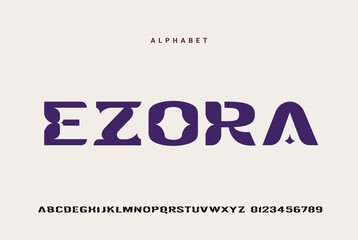 Modern Alphabet Font. Typography Abstract modern urban alphabet font