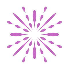 Purple Flat Firework Icon 9