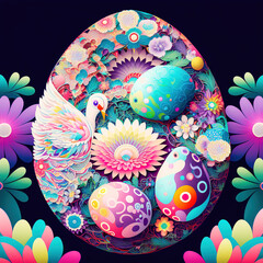 Easter Egg. Created with Generative AI Technology	