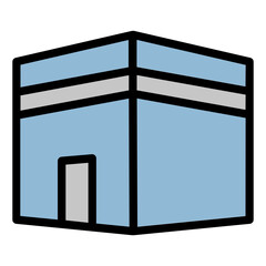 kaaba  color line icon
