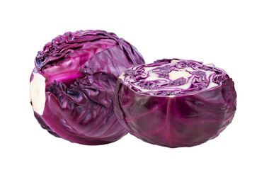 Red cabbage  isolated on transparent png