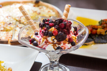 Delicious berries ice cream © demidoff