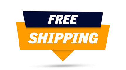 Free shipping sign banner