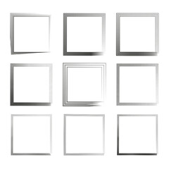 brush squares. Ink paint brush stain square. Grunge texture. Vector illustration. stock image.