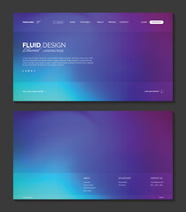 Abstract multi-color gradient vector cover illustration set. As a background for business brochures, cards, packages, website web landing page template and posters.	
