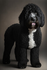 Portrait Of A Portuguese Water Dog (Generative AI)