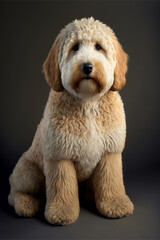 Portrait Of A Goldendoodle (Generative AI)