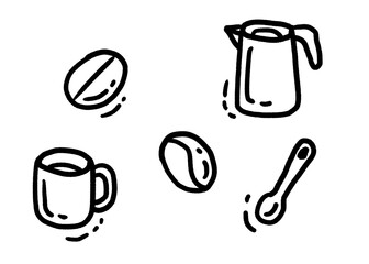 Abstract line art illustration for cute background.