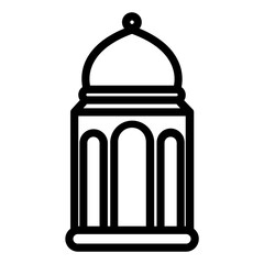 Lantern islamic decoration. Vector muslim illustration