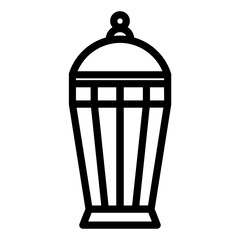 Lantern islamic decoration. Vector muslim illustration