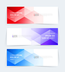 Geometric banner design with Vector presentation template.