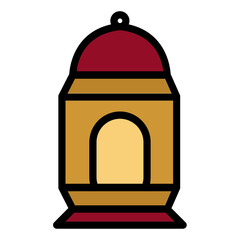  Lantern islamic decoration. Vector muslim illustration