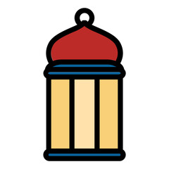  Lantern islamic decoration. Vector muslim illustration