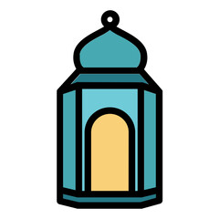  Lantern islamic decoration. Vector muslim illustration