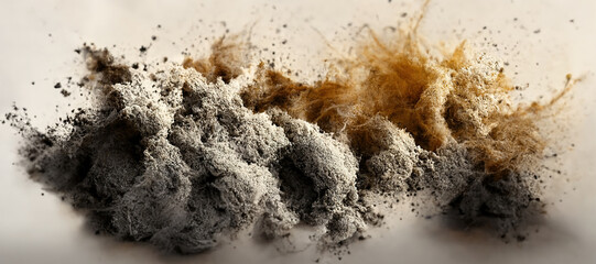 gray brown powder brush explosion background
