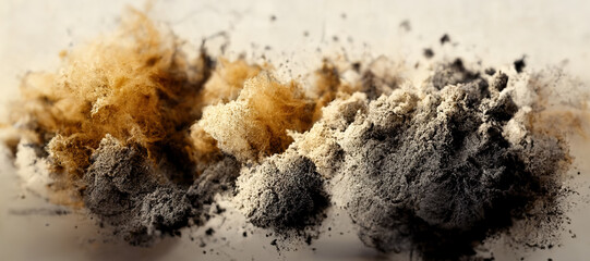 gray brown powder brush explosion background