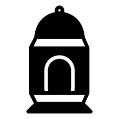 Lantern islamic decoration. Vector muslim illustration