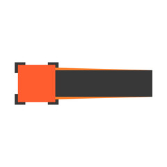 Black and Orange Flat Lower Third 1