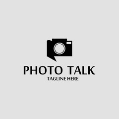 inspiration camera with talk vector for design