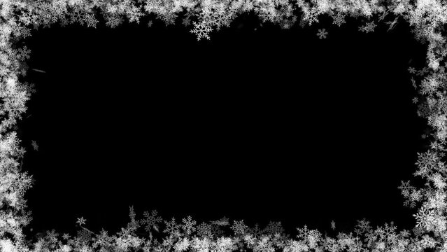 Falling snow frame loop material