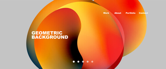 Fluid shapes vector abstract background