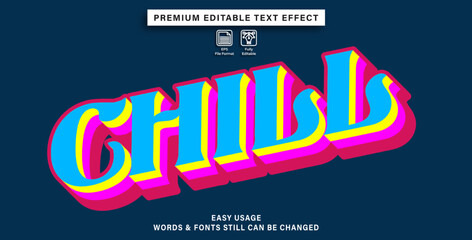 editable text effect chill