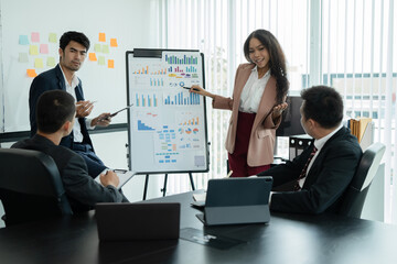 Asia business meeting   consultations of business people in the company's meeting room. 