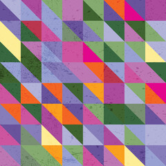 Mid Century Patern with random colored triangles Generative Art background illustration