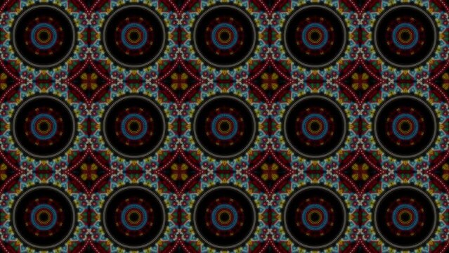 Hungarian Embroidery Kaleidoscope Animation loop