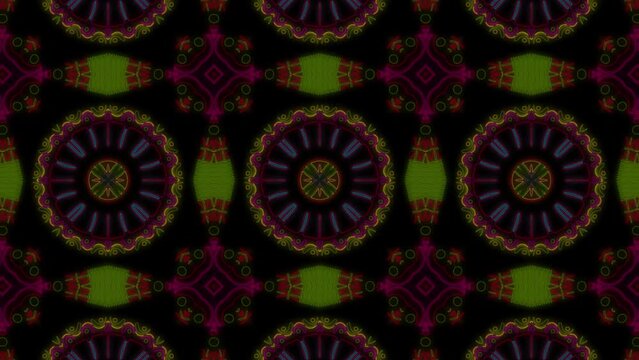 Hungarian Embroidery Kaleidoscope Animation loop