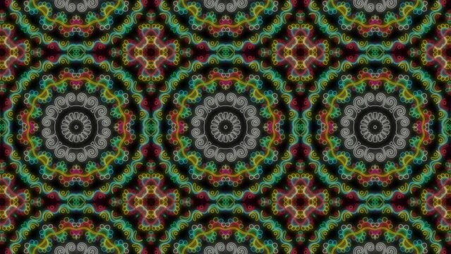 Hungarian Embroidery Kaleidoscope Animation loop
