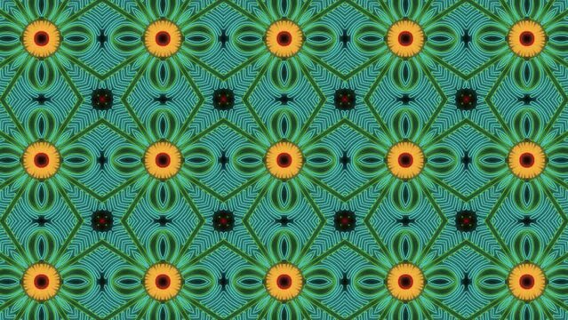 Hungarian Embroidery Kaleidoscope Animation loop