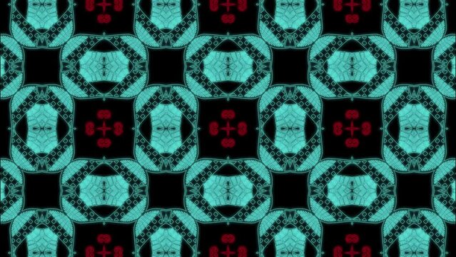 Hungarian Embroidery Kaleidoscope Animation loop