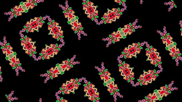 Hungarian Embroidery Kaleidoscope Animation loop