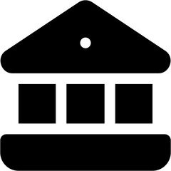 bank glyph icon