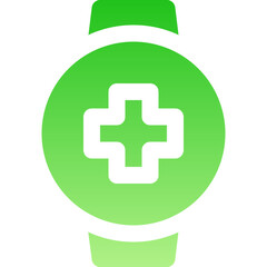 Obraz premium watch flat gradient icon