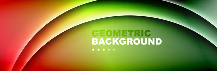 Trendy simple fluid color gradient abstract background with dynamic wave line effect