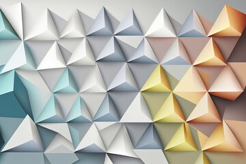 Triangles in a light gray gradient. Triangle filled, colorful illustration in an abstract design. brand new look for your company. Generative AI
