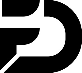 letter F and D illustration logo 